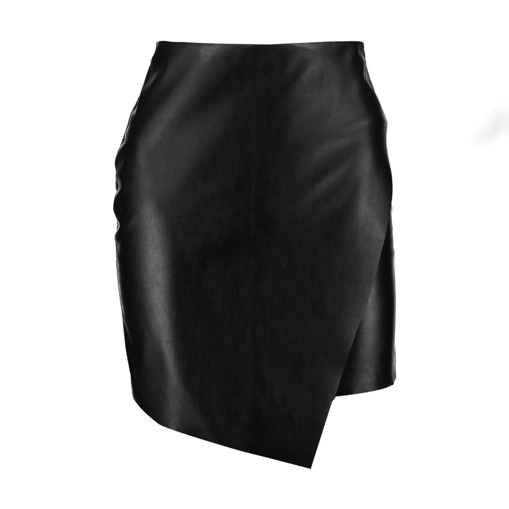 Black Leather Mini Skirt